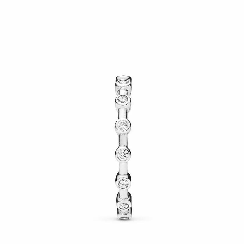 Pandora Dazzling Dots Stackable Ring Ireland - Sterling Silver/Cubic Zirconia - 782094PMI